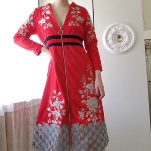 Red asian chinese dress